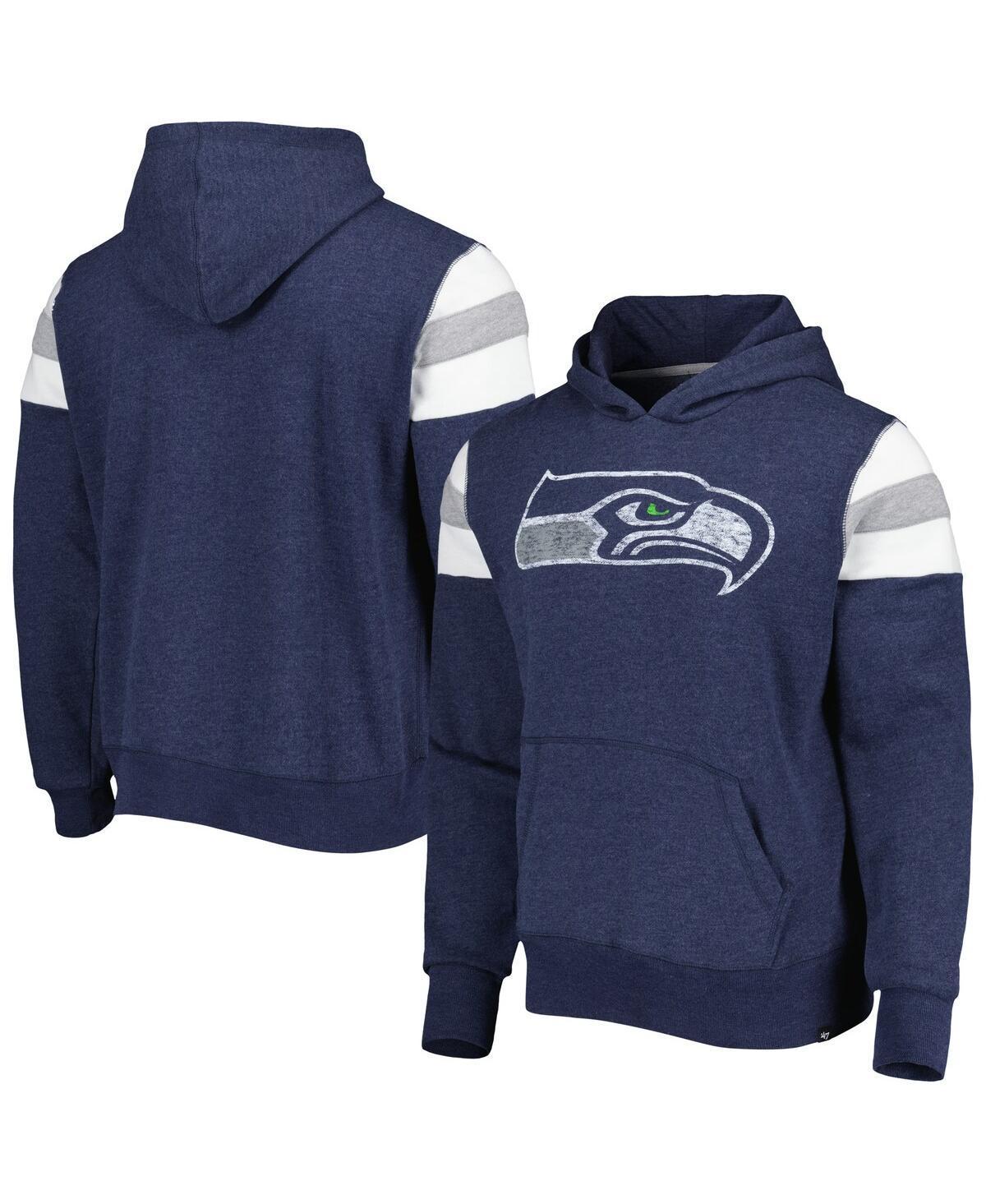 Men's '47 College Navy Seattle Seahawks Premier Nico Pullover Hoodie, Size: 3XL, Blue Product Image