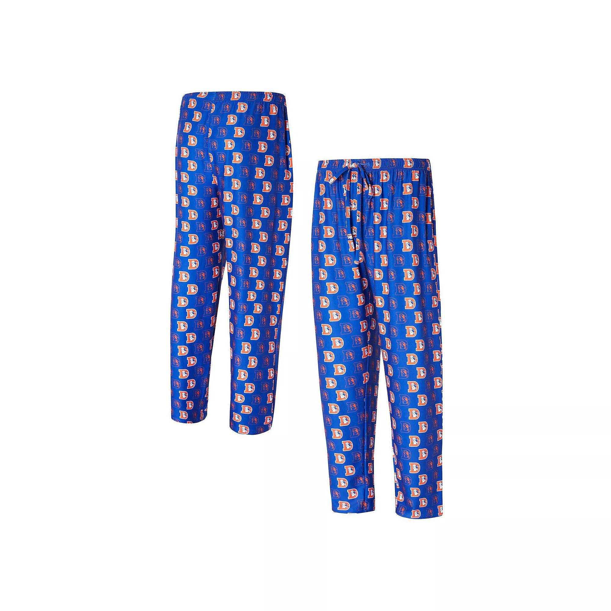 Men's Concepts Sport Navy Denver Broncos Record All Over Knit Pants, Size: Large, Blue Product Image