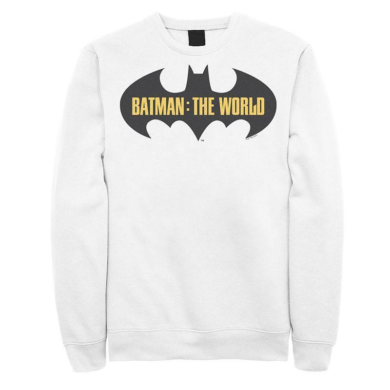 Men's Batman: The World Germany Red Logo Sweatshirt, Size: Medium, White Product Image