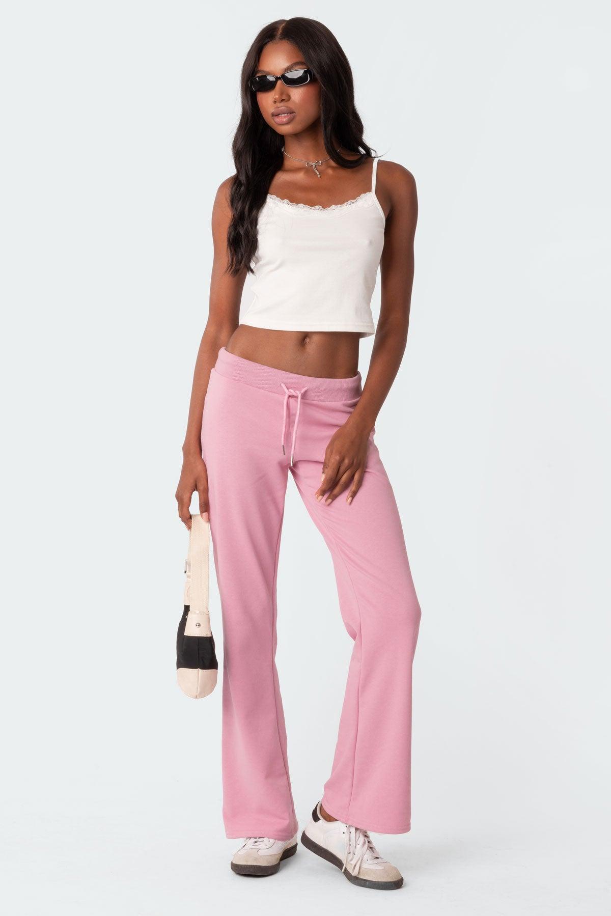 Lace Trim Ribbed Tank Top Product Image