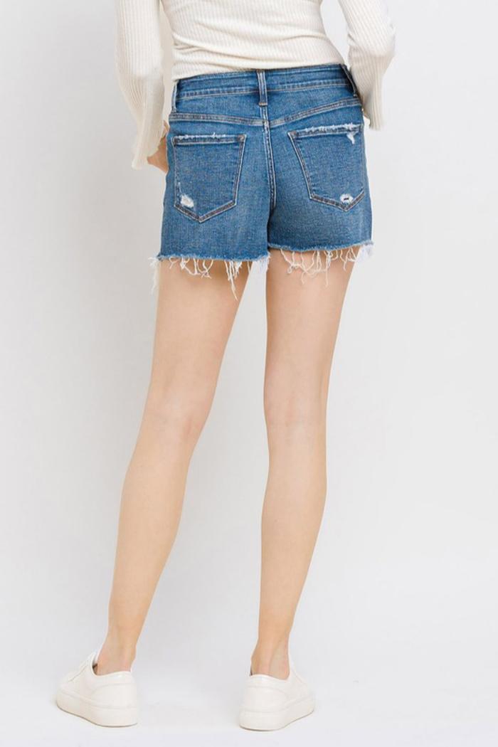 High Rise Denim Shorts Product Image