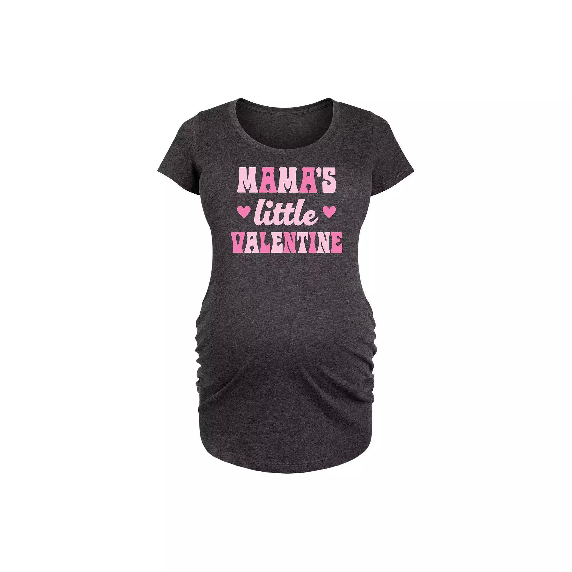 Maternity Mama's Little Valentine Graphic Tee, Women's, Size: XL-Mat, Heather Grey Product Image