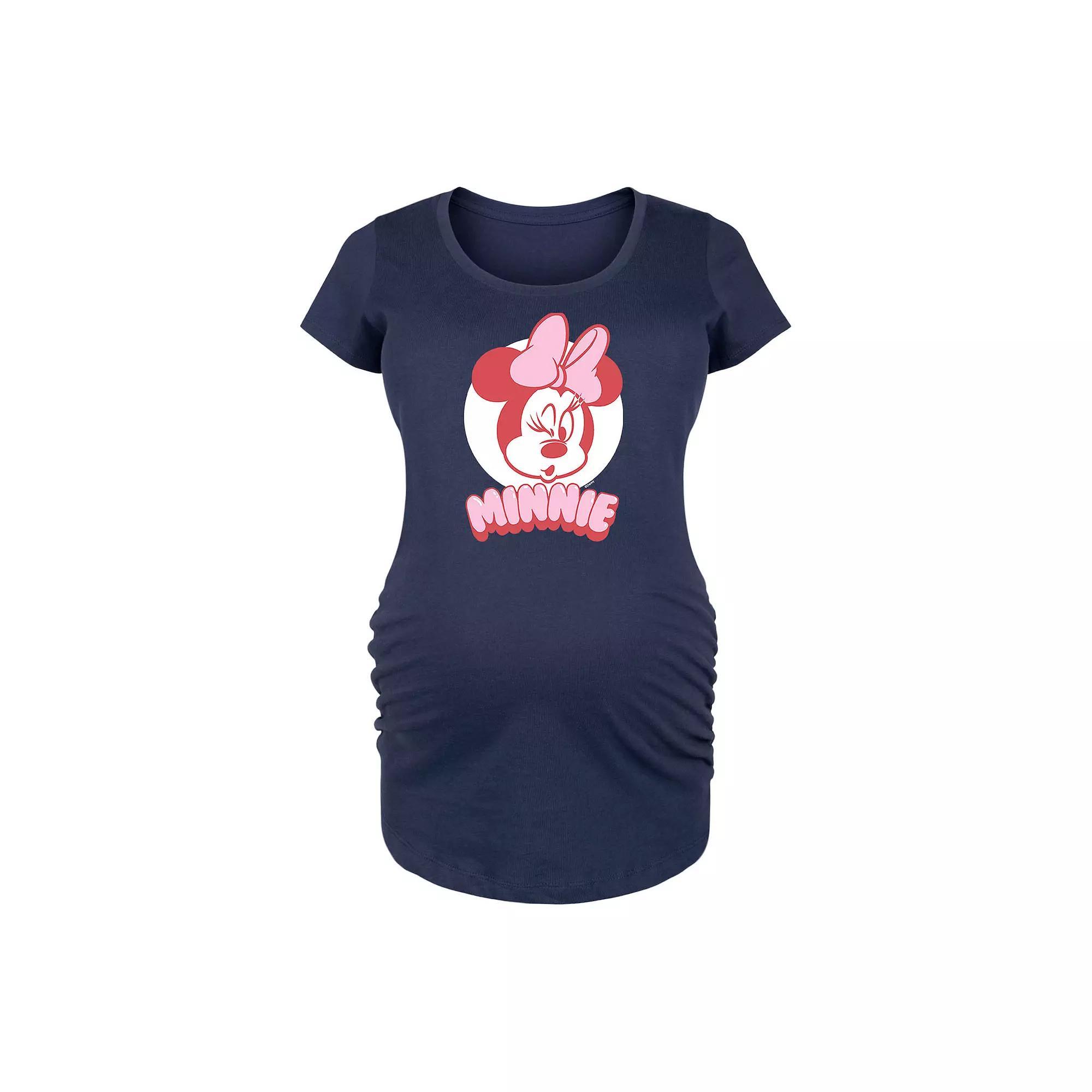 Disney's Minnie Mouse Maternity Pink Graphic Tee, Women's,  Product Image