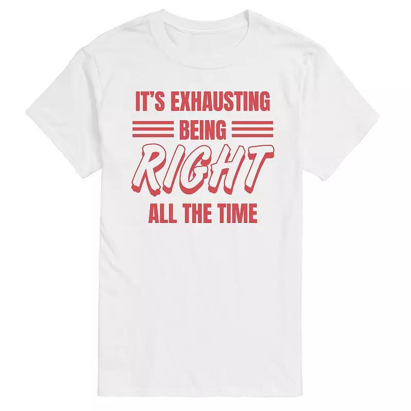 Men's Exhausting Being Right Graphic Tee,  Product Image