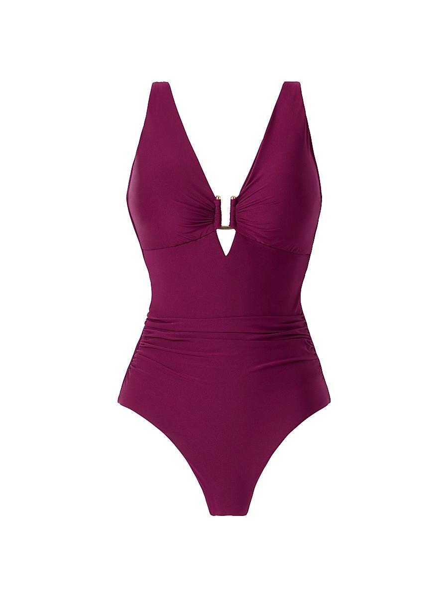 Womens Marquis Kristi Ruched One-Piece Swimsuit Product Image