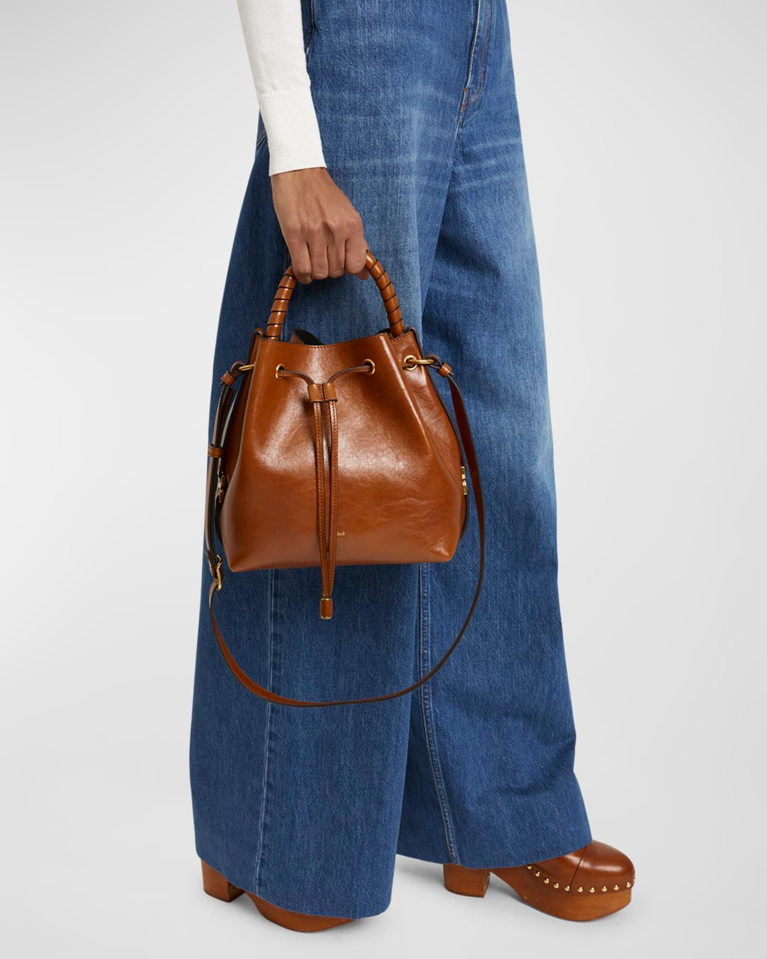 Marcie Bucket Bag in Shiny Calfskin Product Image