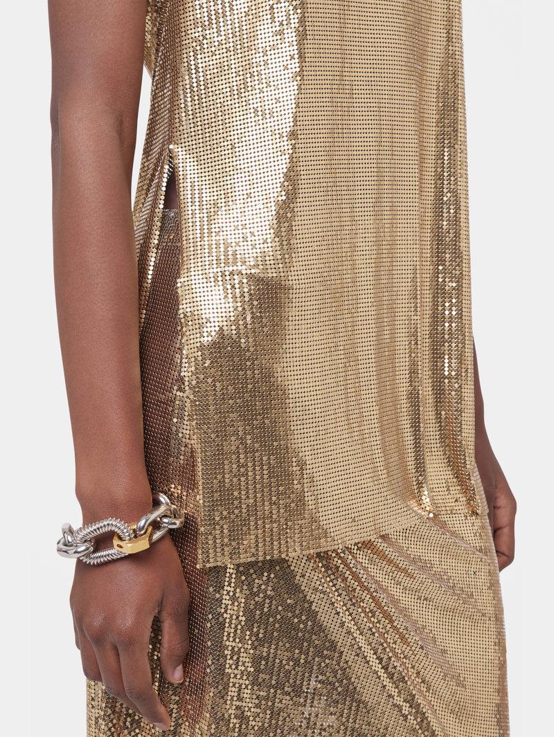 GOLD TANK TOP IN MESH Product Image