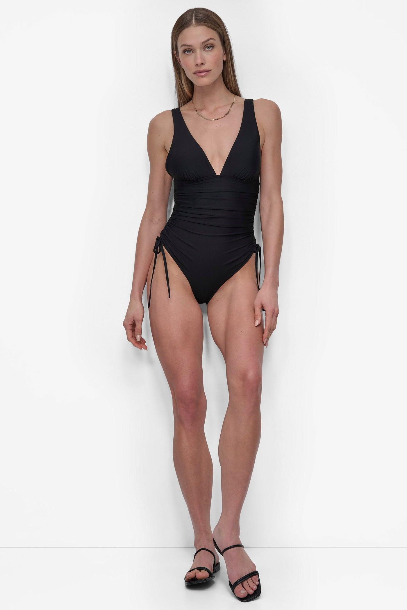 ADJUSTABLE SIDE-TIE SHIRRED ONE PIECE Product Image