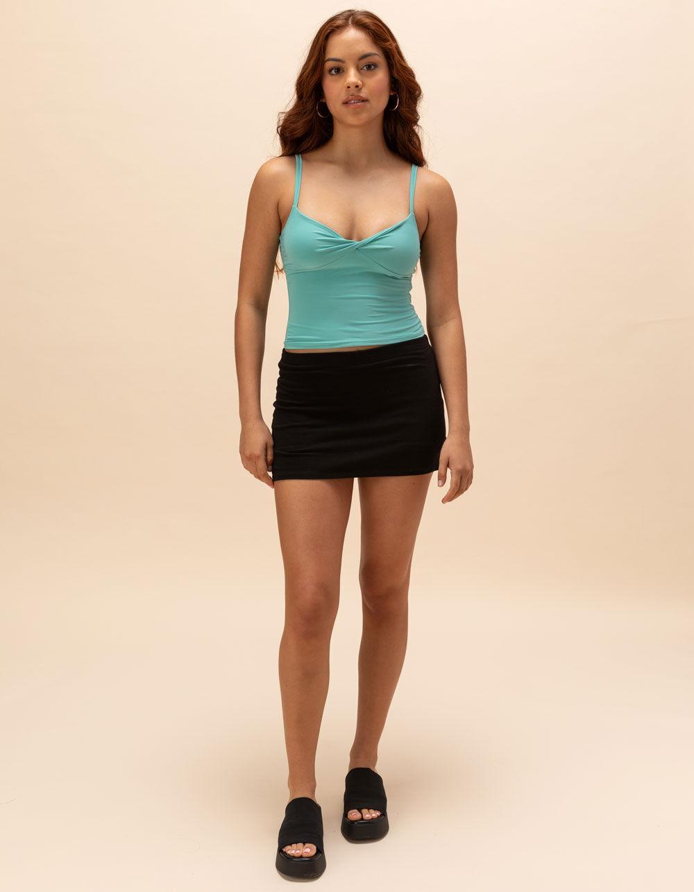 TILLYS Butter Soft Double Layer Womens Twist Cami - SEAFOAM Product Image