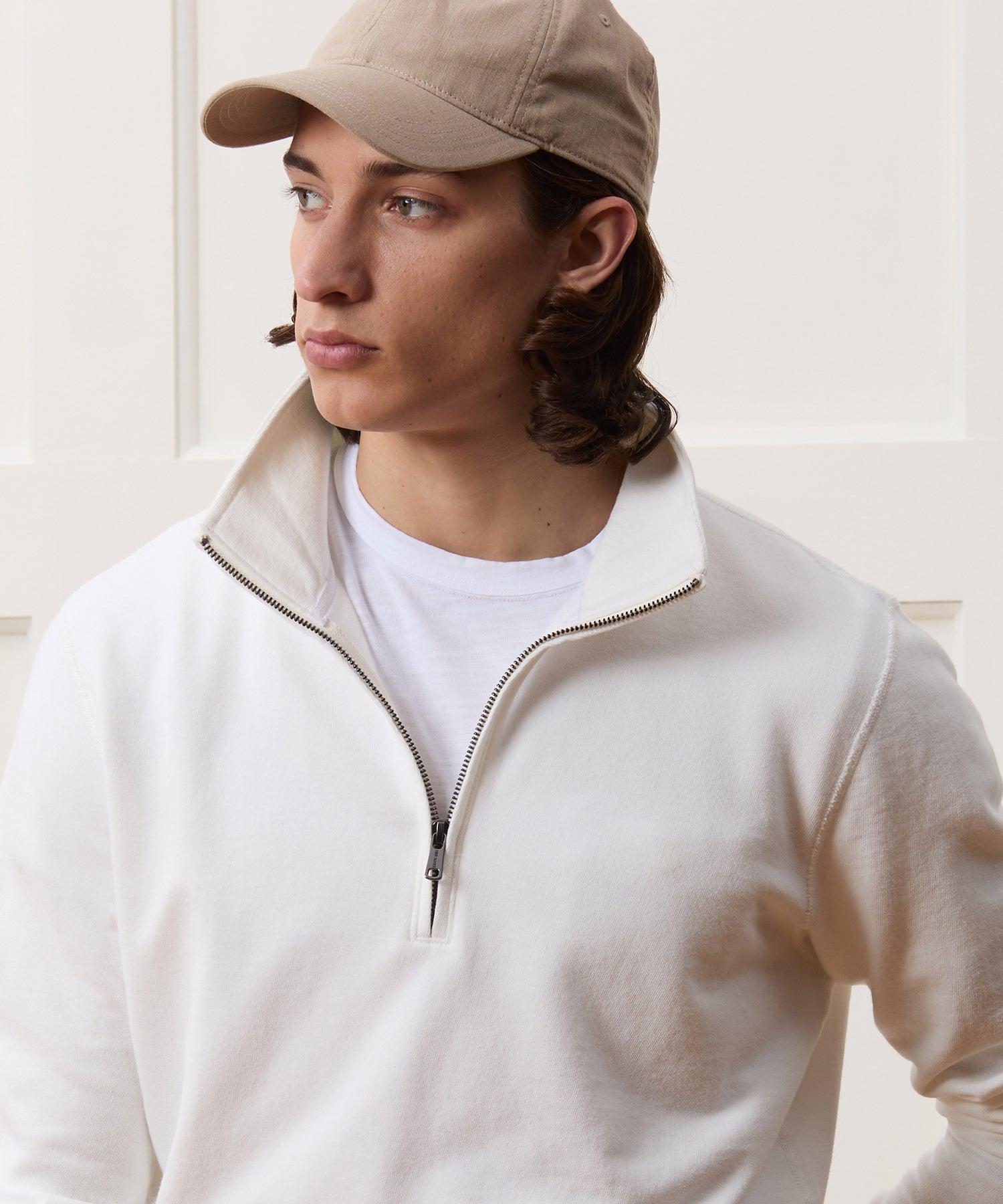 Lightweight Terry Cloth Quarter-Zip Product Image