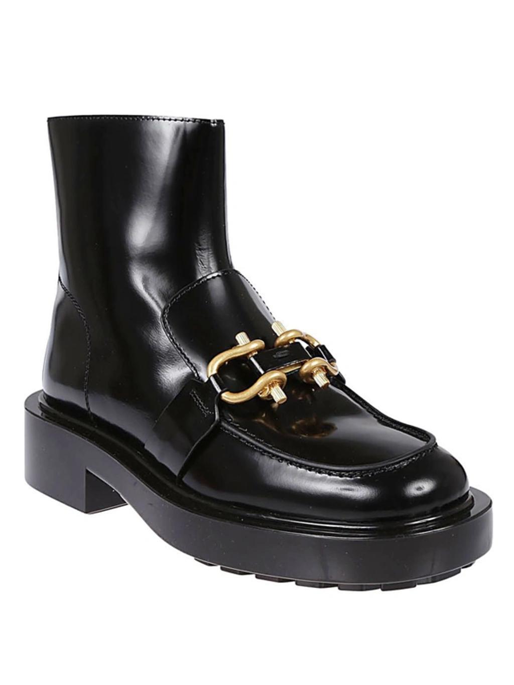 Leather Ankle Boots In Black Product Image