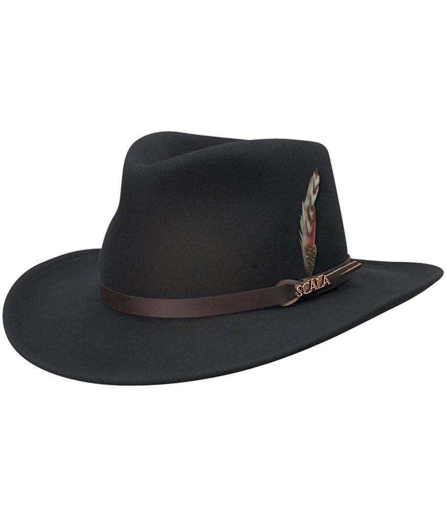 Dorfman Milano Scala Wool Felt Outback 3#double; Brim Hat Product Image