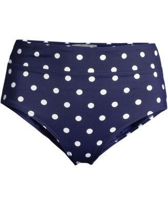 Womens Lands End Retro Tummy Slimmer High-Waist Bikini Bottoms Product Image