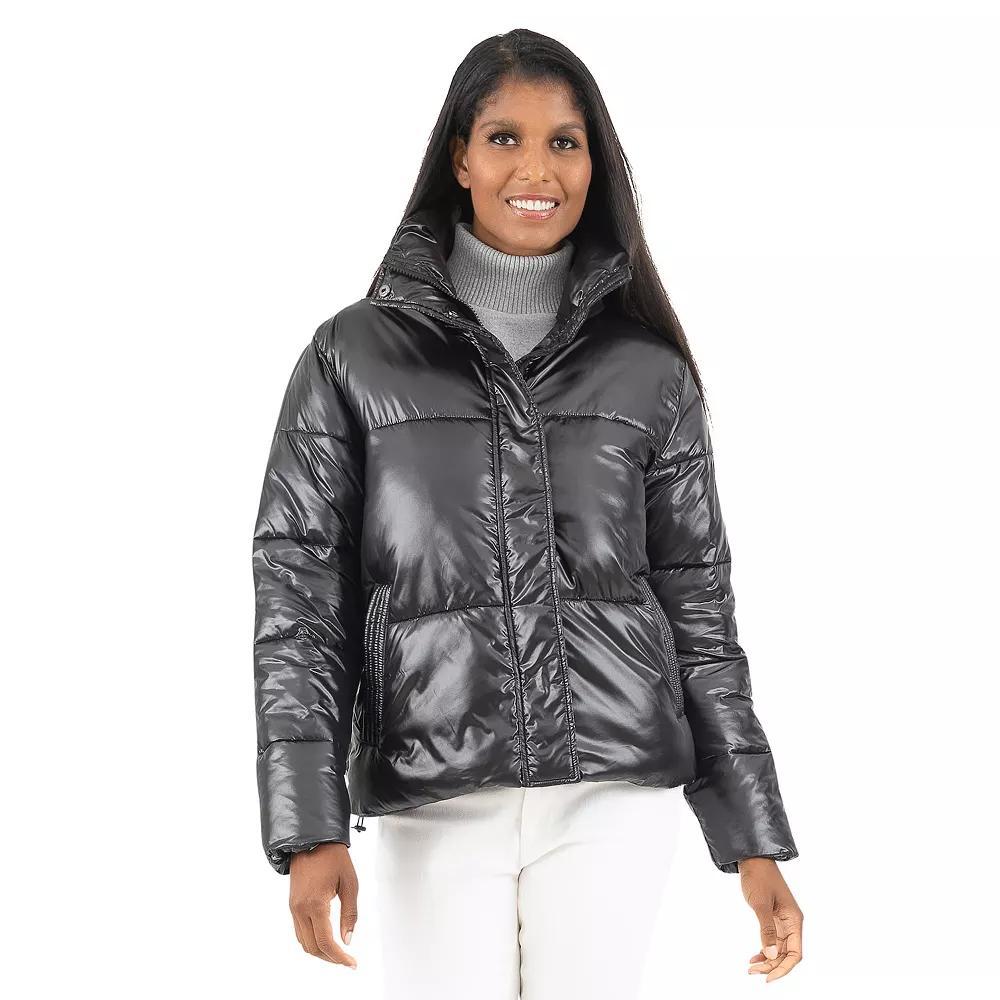 Women's Fleet Street Glossy Short Padded Jacket,  Product Image