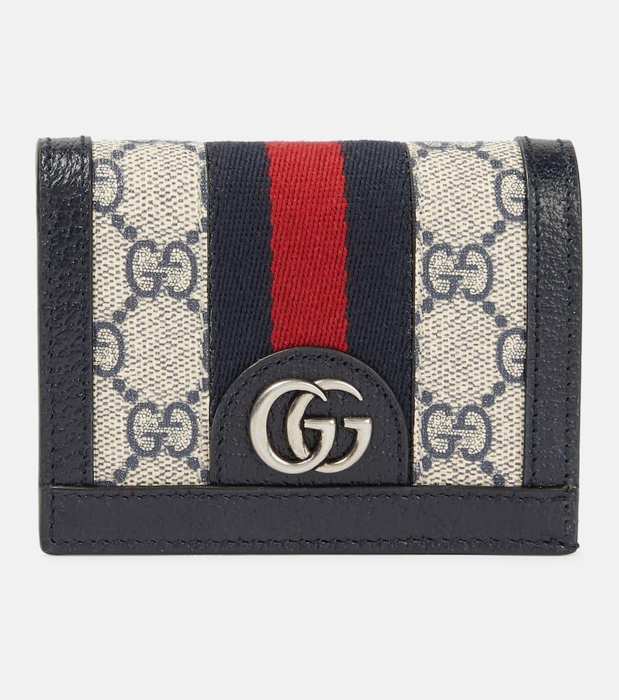 GUCCI Ophidia Gg Leather Wallet In Beige Blu/blu/brb Product Image