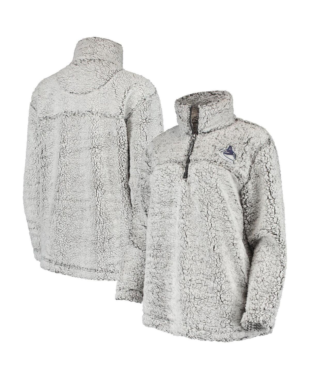 Womens G-III 4Her by Carl Banks Gray Vancouver Canucks Sherpa Quarter-Zip Jacket Product Image