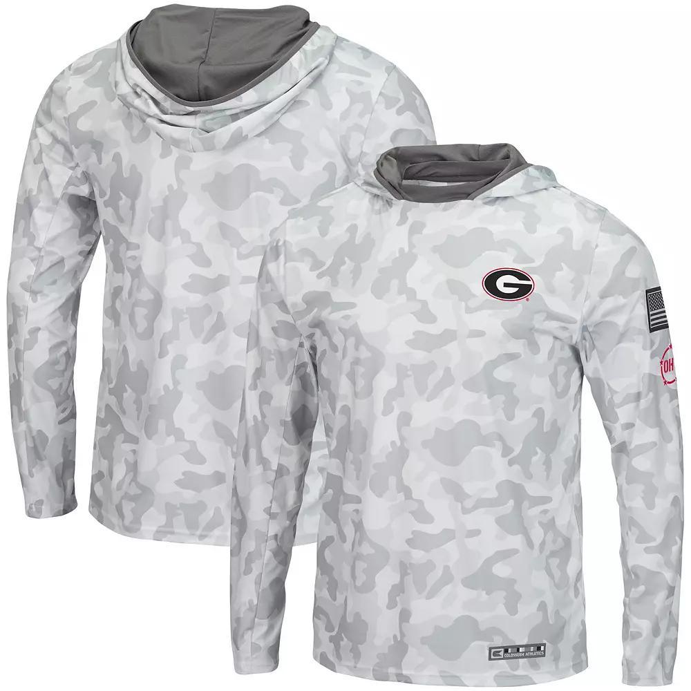 Men's Colosseum Arctic Camo Georgia Bulldogs OHT Military Appreciation Long Sleeve Hoodie Top,  Product Image