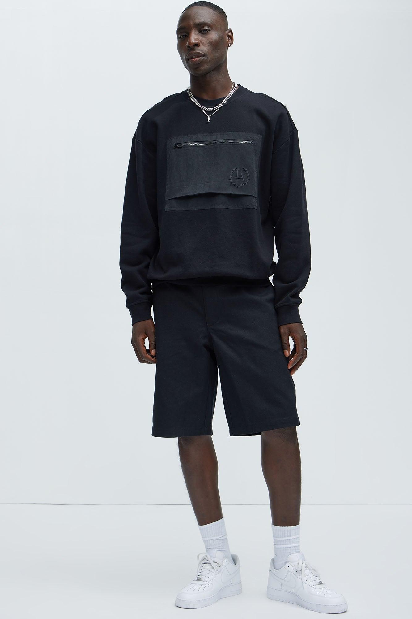 LA Front Crewneck Sweatshirt - Black Product Image