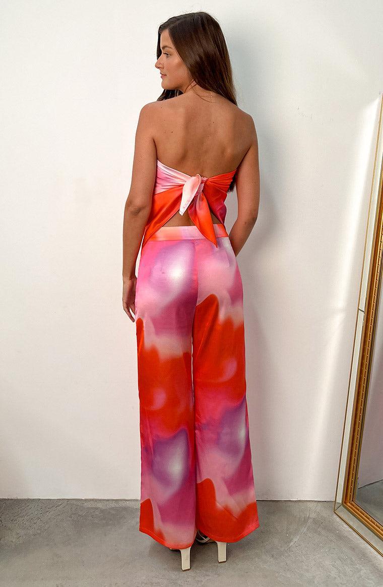 Mykonos Pink Print Pants Product Image