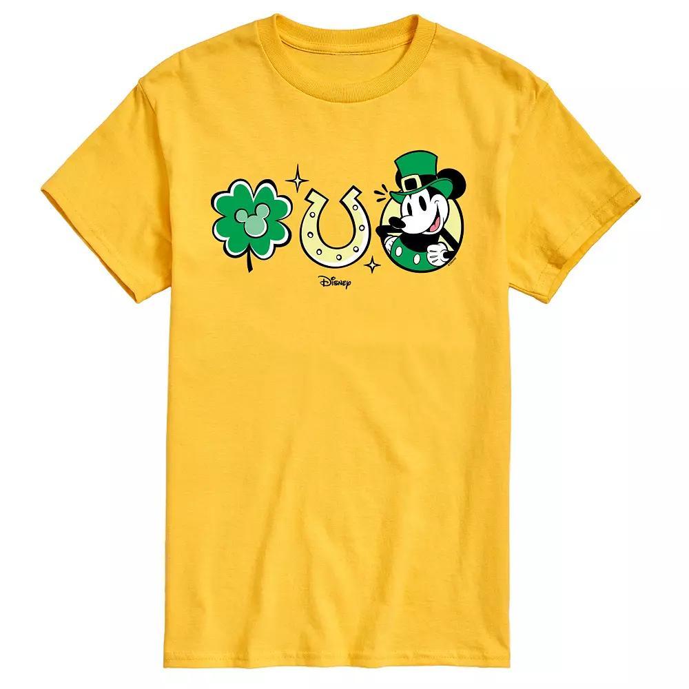 Disney's Mickey Mouse Men's St Patrick's Icons Graphic Tee, Size: Small, Grey Gray Product Image