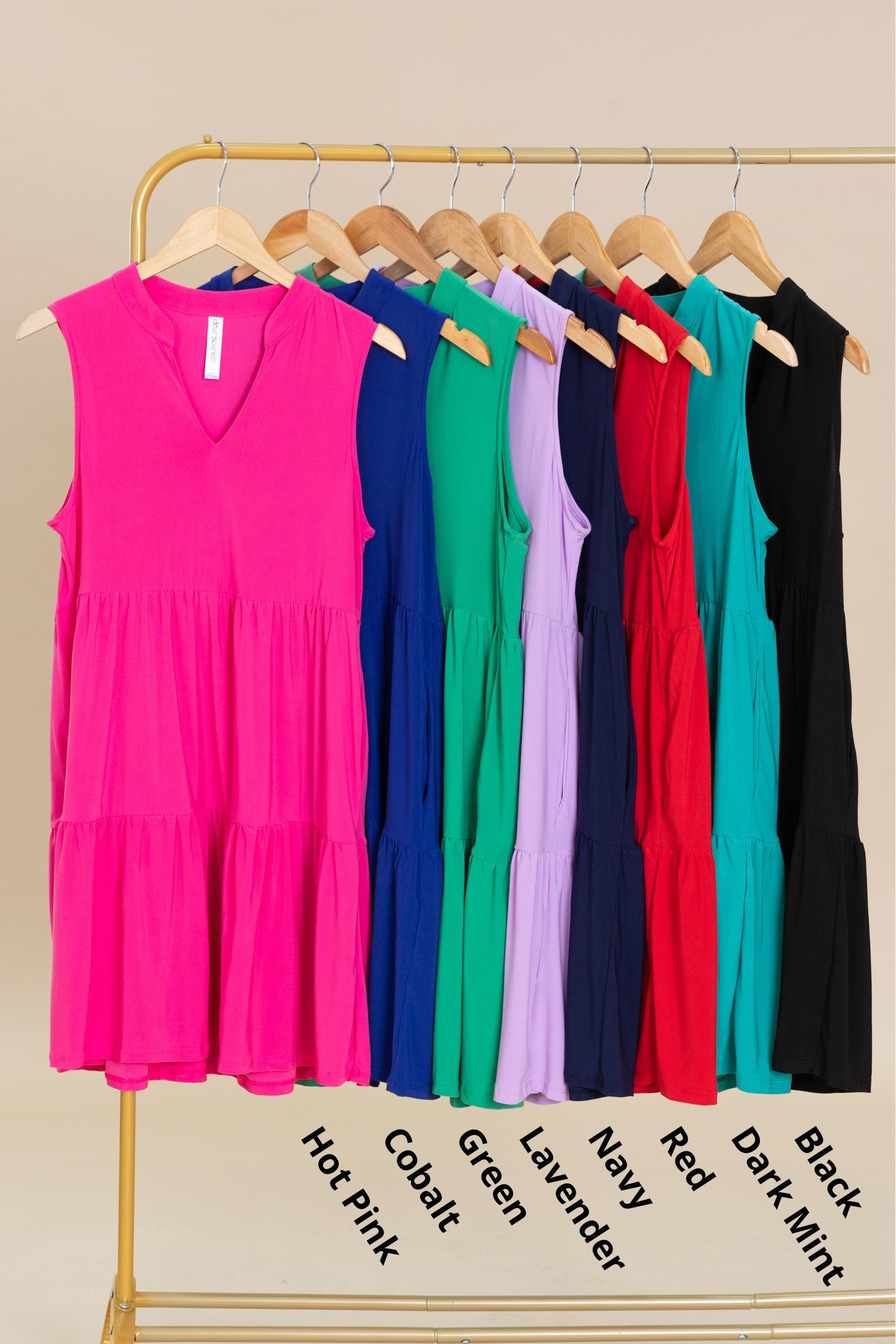 Lizzy Notch Neck Tiered Wrinkle Free Dresses Product Image