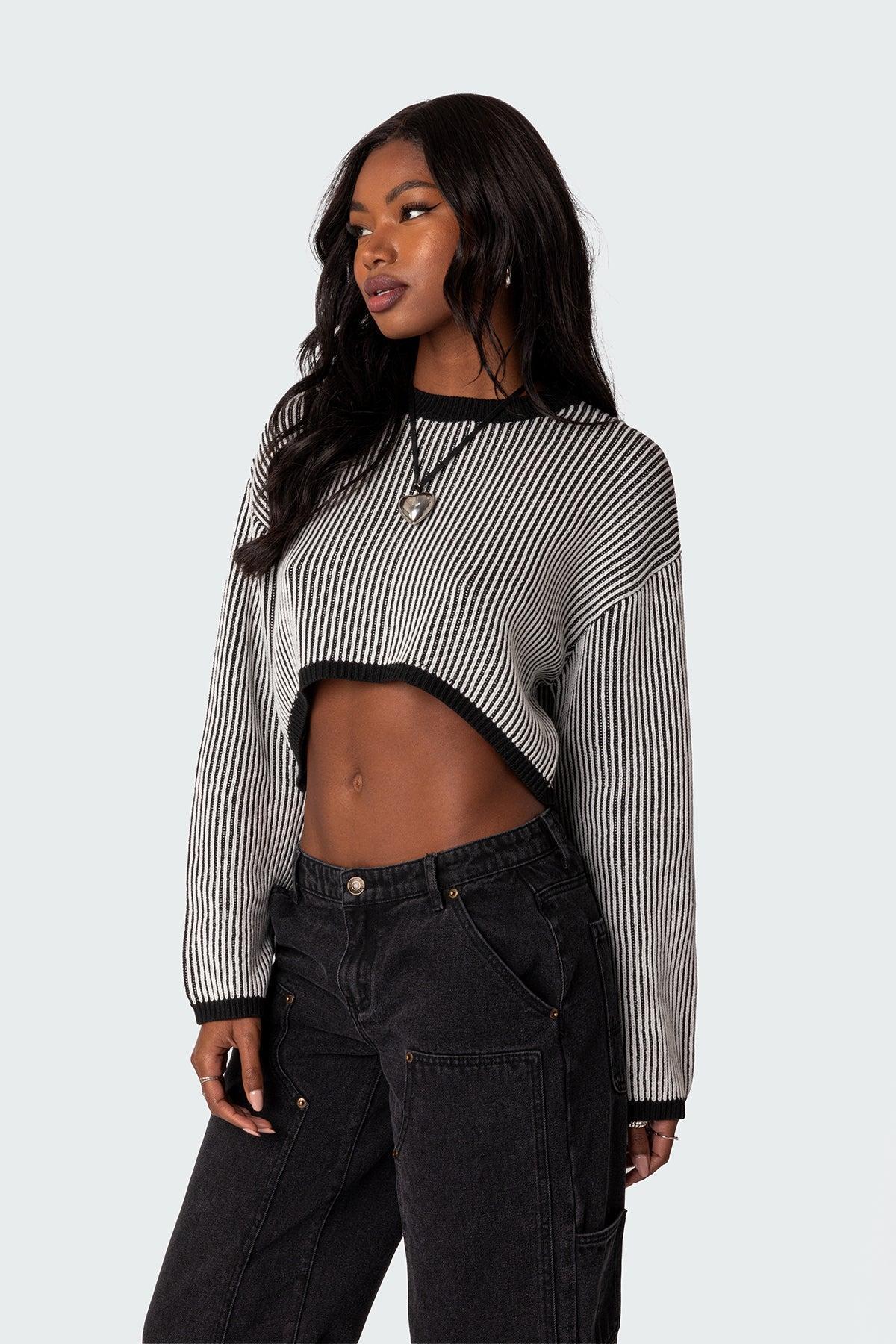 Gwenyth Textured Cropped Sweater Product Image