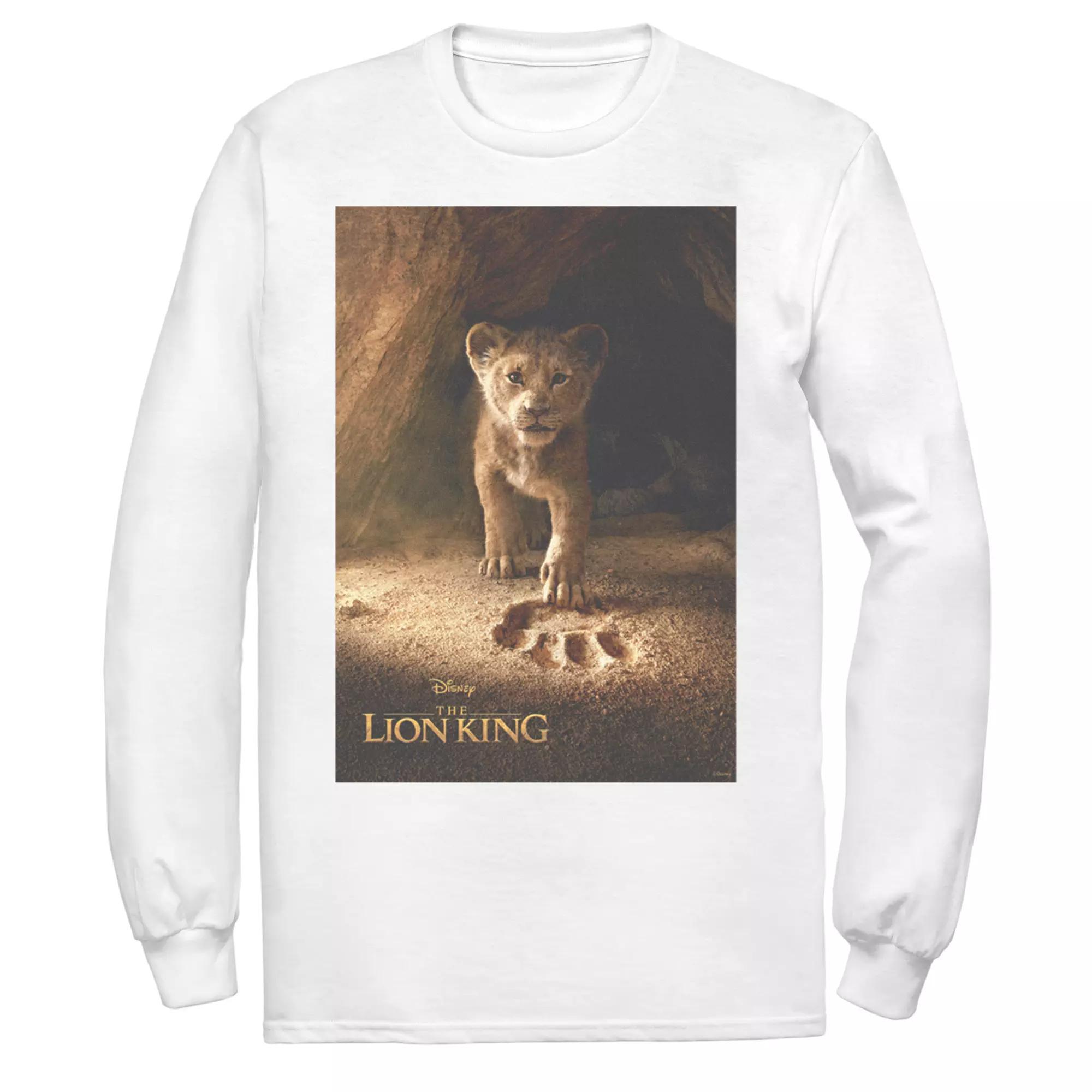 Disney's The Lion King Men's Young Simba Long Sleeve Graphic Tee, Size: Small, Black Product Image