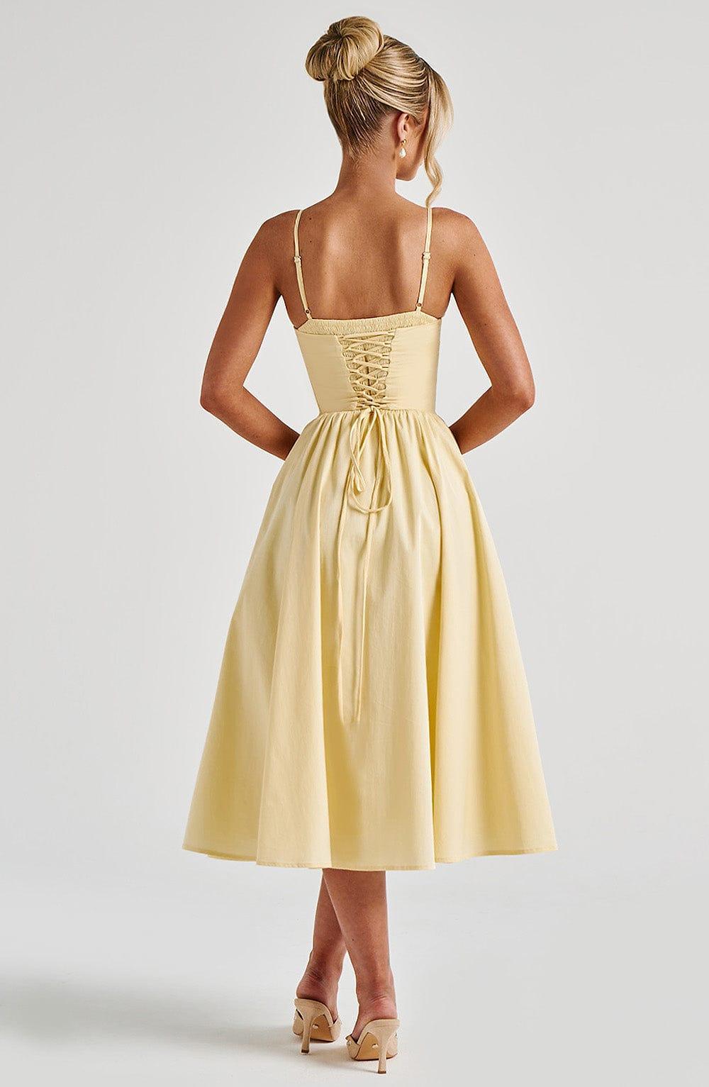 Mariella Midi Dress - Lemon Product Image