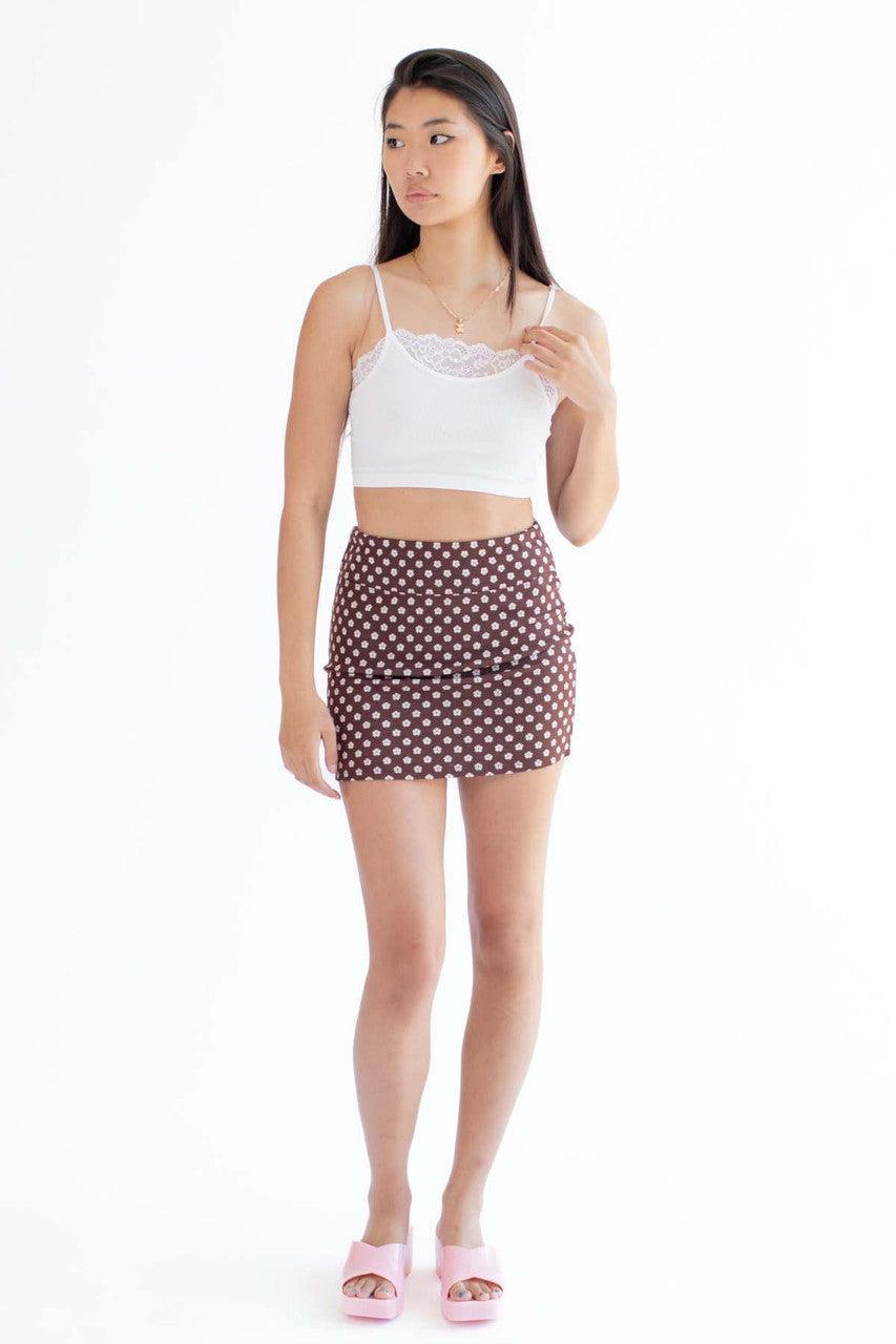 White Lace Inset Seamless Cami Product Image