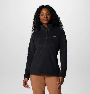 Women's Columbia Benton Springs Pullover Jacket, Size: Large, Pink Sand Alpenglow Product Image