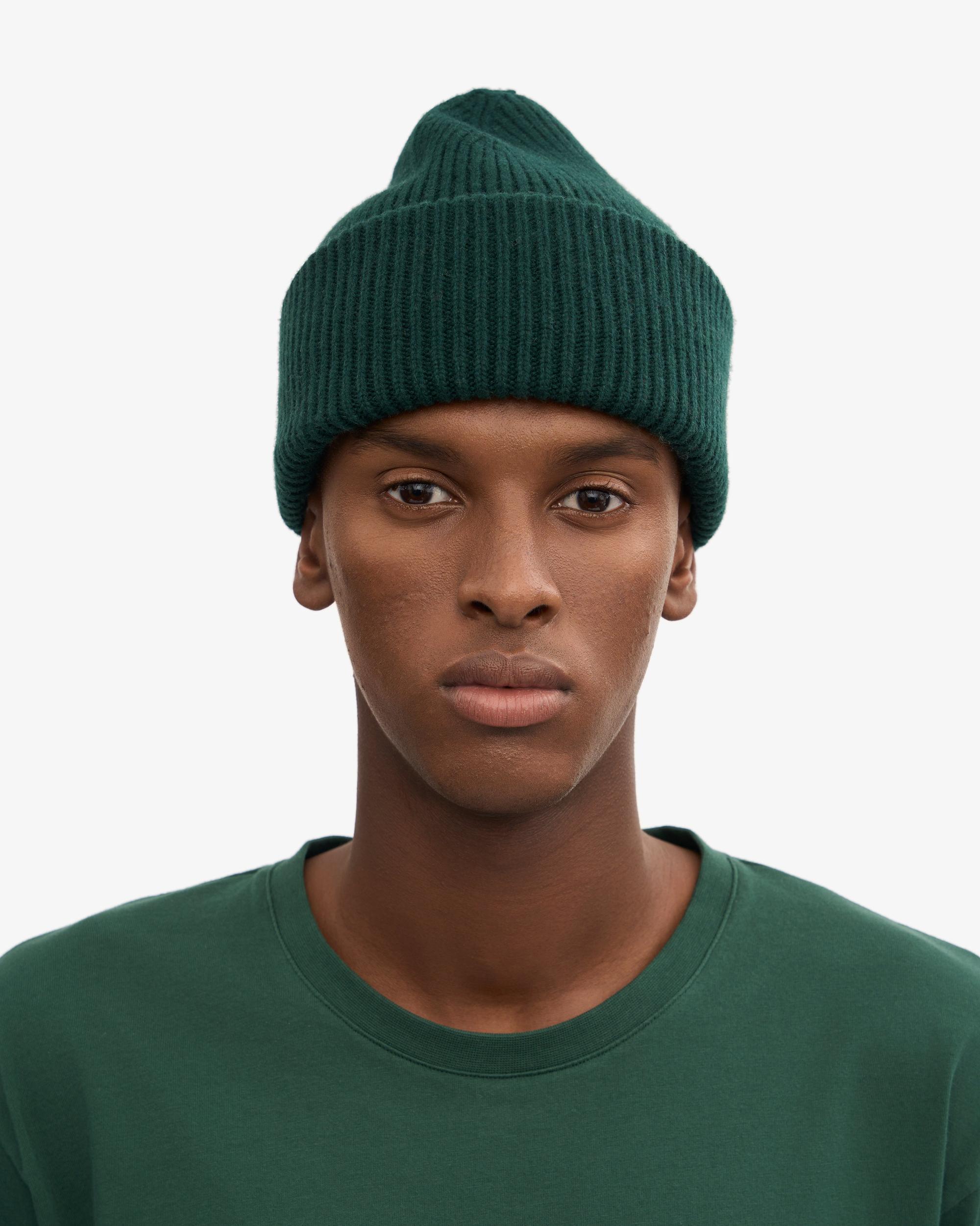 Merino Wool Hat - Emerald Green Product Image