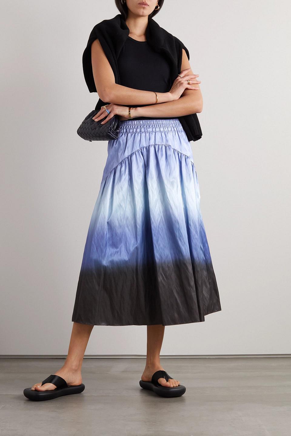 Smocked Skirt In Blue Product Image