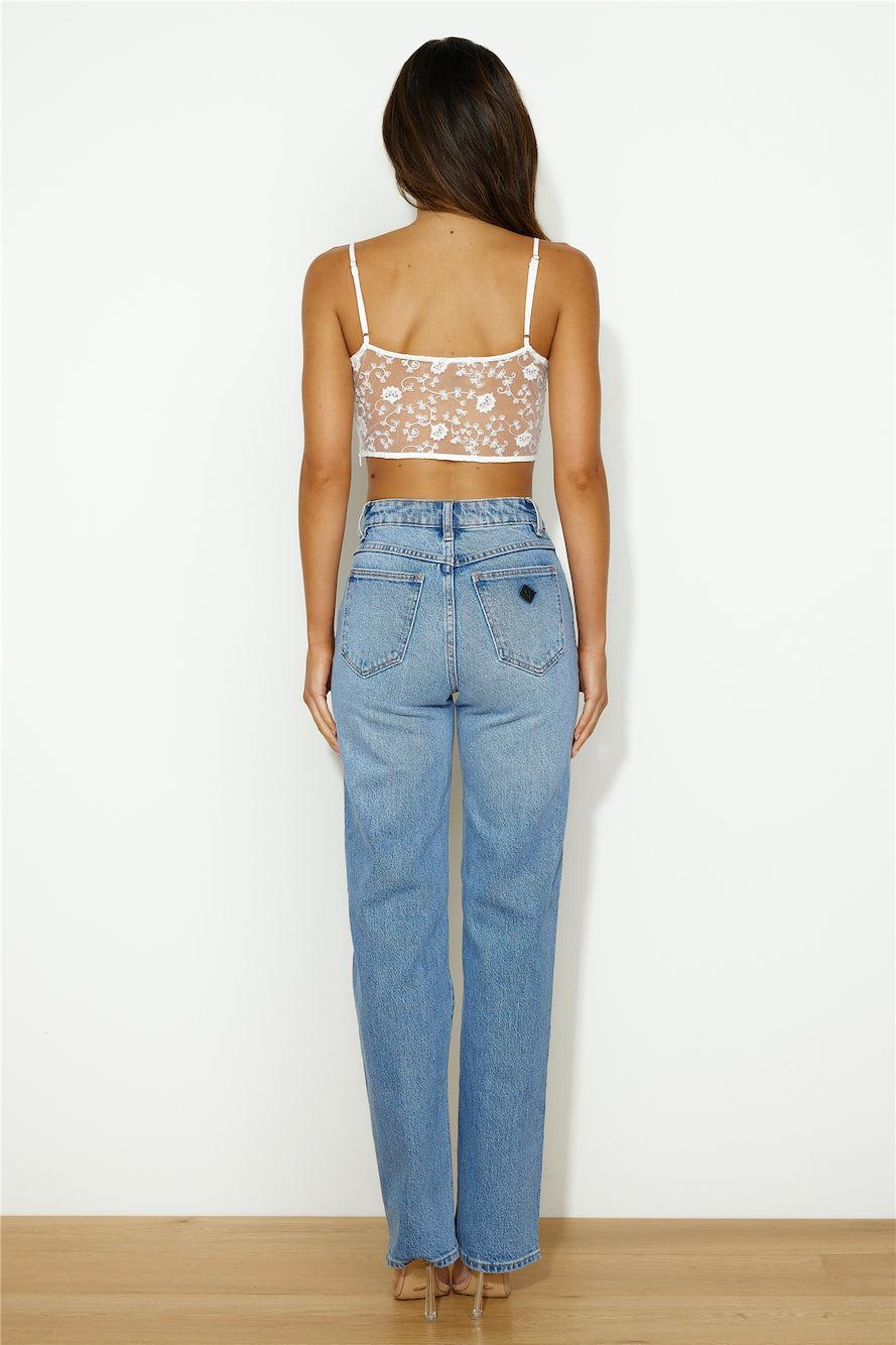 Dreamy Location Crop Top White Product Image