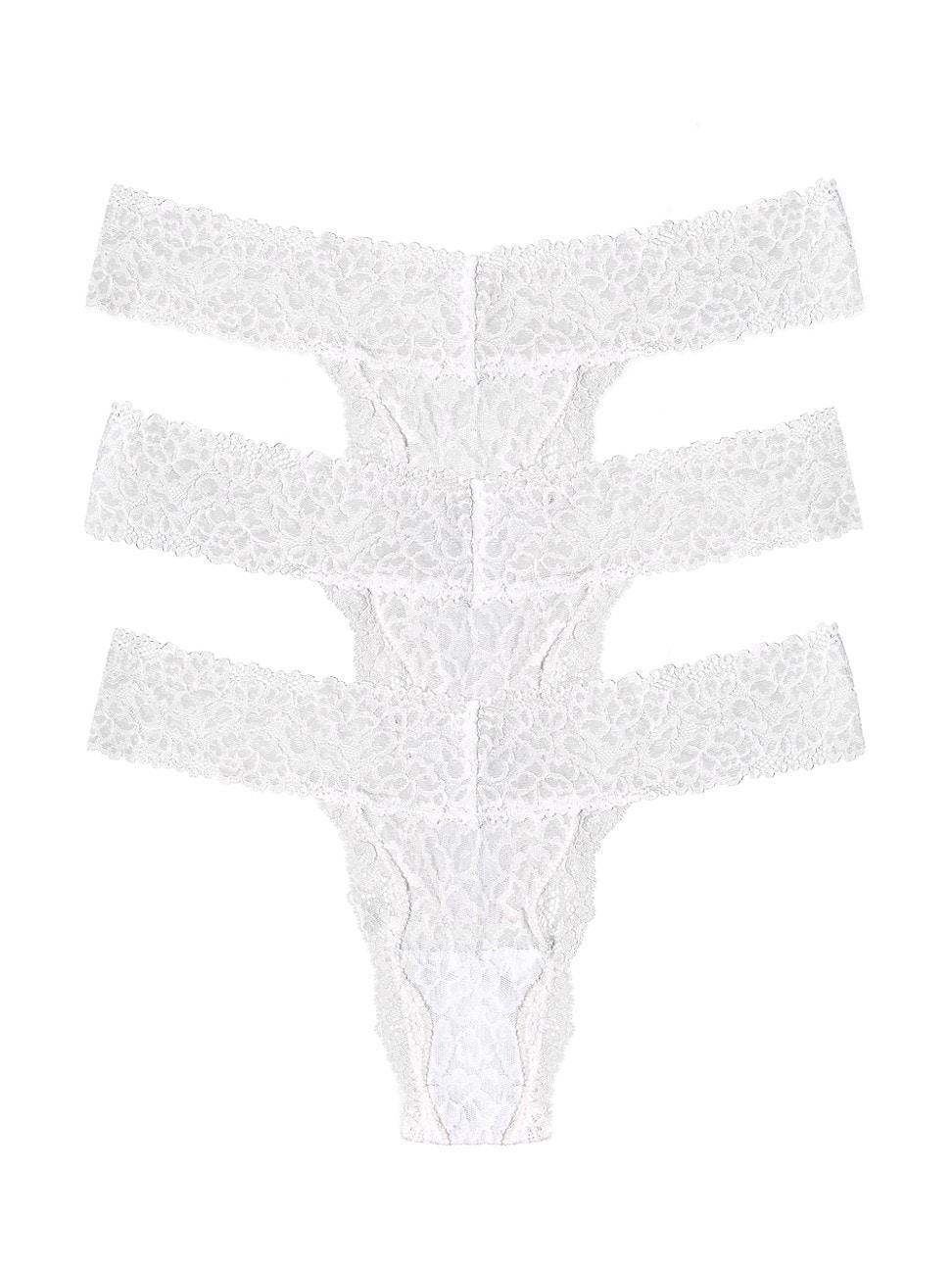 Womens 3-Pack Lace Thongs Product Image