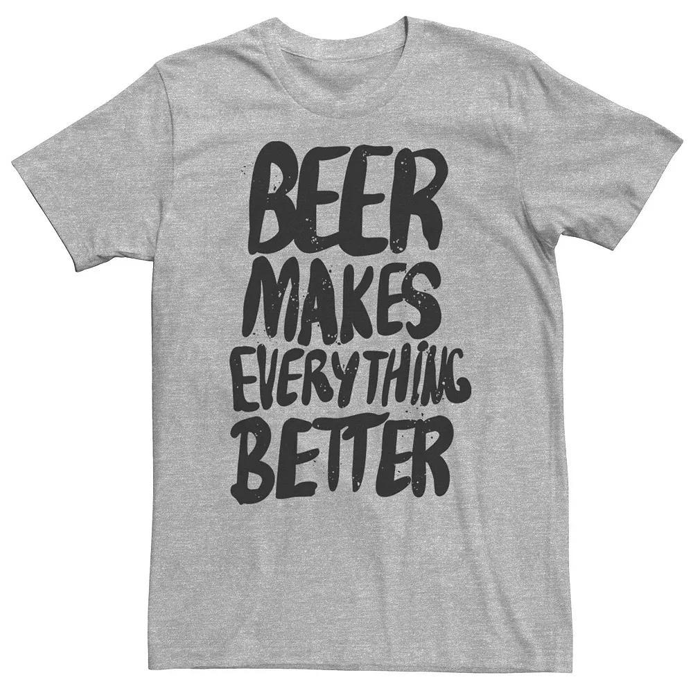 Big & Tall "Beer Makes Everything Better" Word Stack Tee, Men's,  Product Image