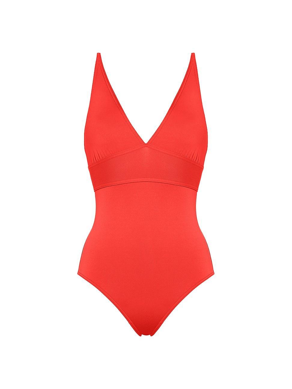 Womens Larcin Triangle Tank One-Piece Swimsuit Product Image