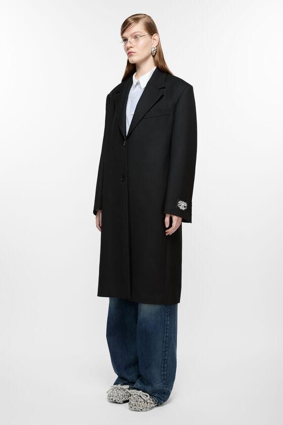 Single-breasted wool coat Product Image