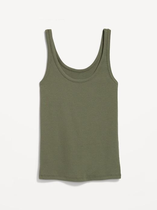 First-Layer Ribbed Scoop-Neck Tank Top Product Image