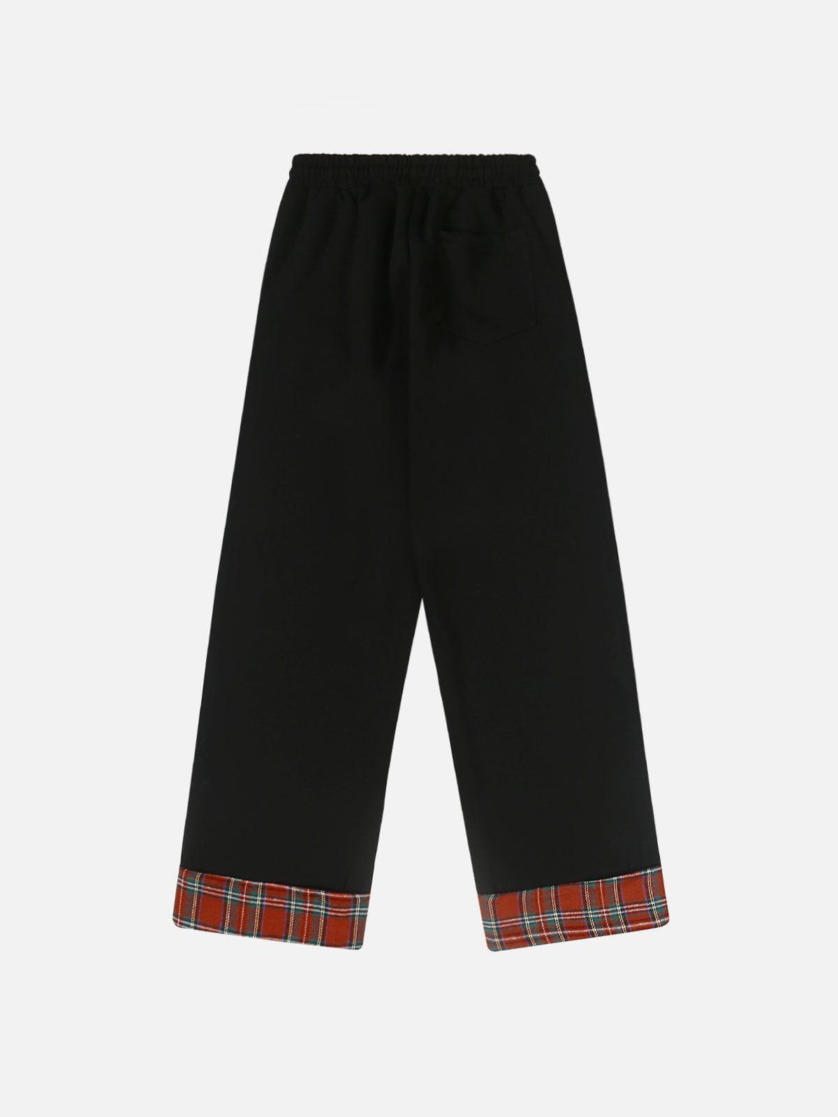 Aelfric Eden Plaid Patchwork Drawstring Pants Product Image