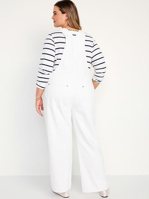 Baggy Wide-Leg Jean Overalls Product Image