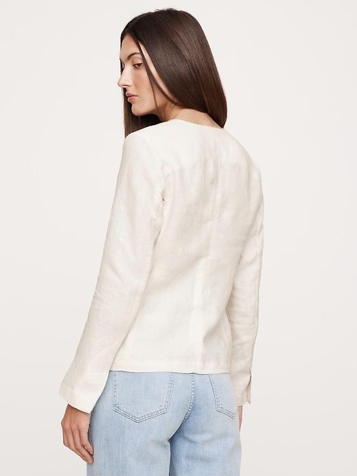 Linen Blazer Top Product Image