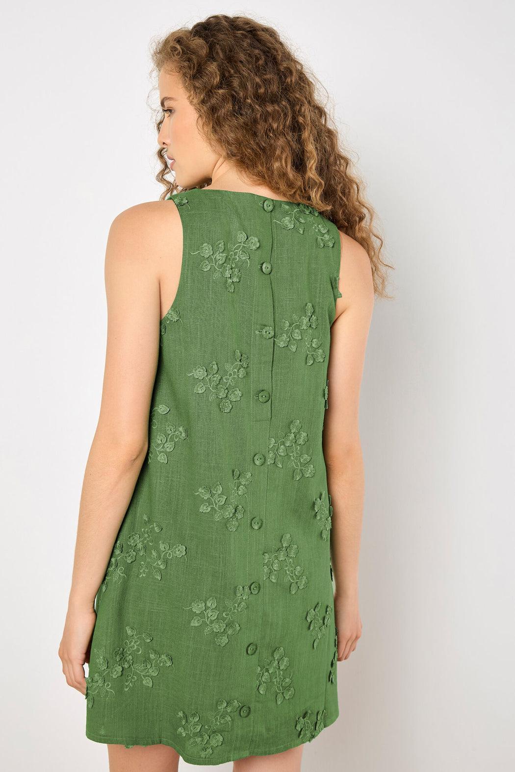 Floral Embroidered Shift Mini Dress Product Image