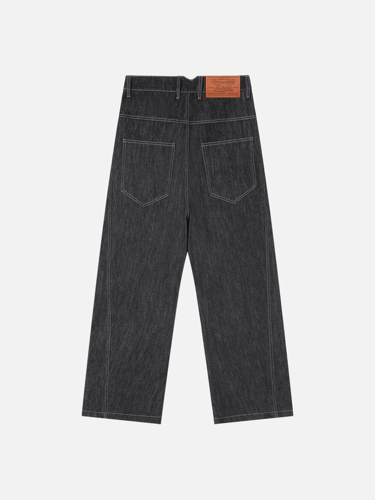 Aelfric Eden Irregular Button Raw Jeans Product Image