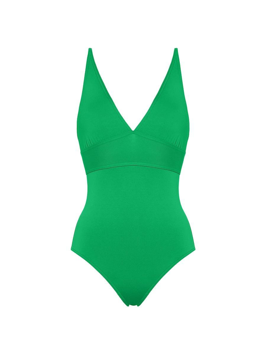 Womens Larcin Triangle Tank One-Piece Swimsuit Product Image