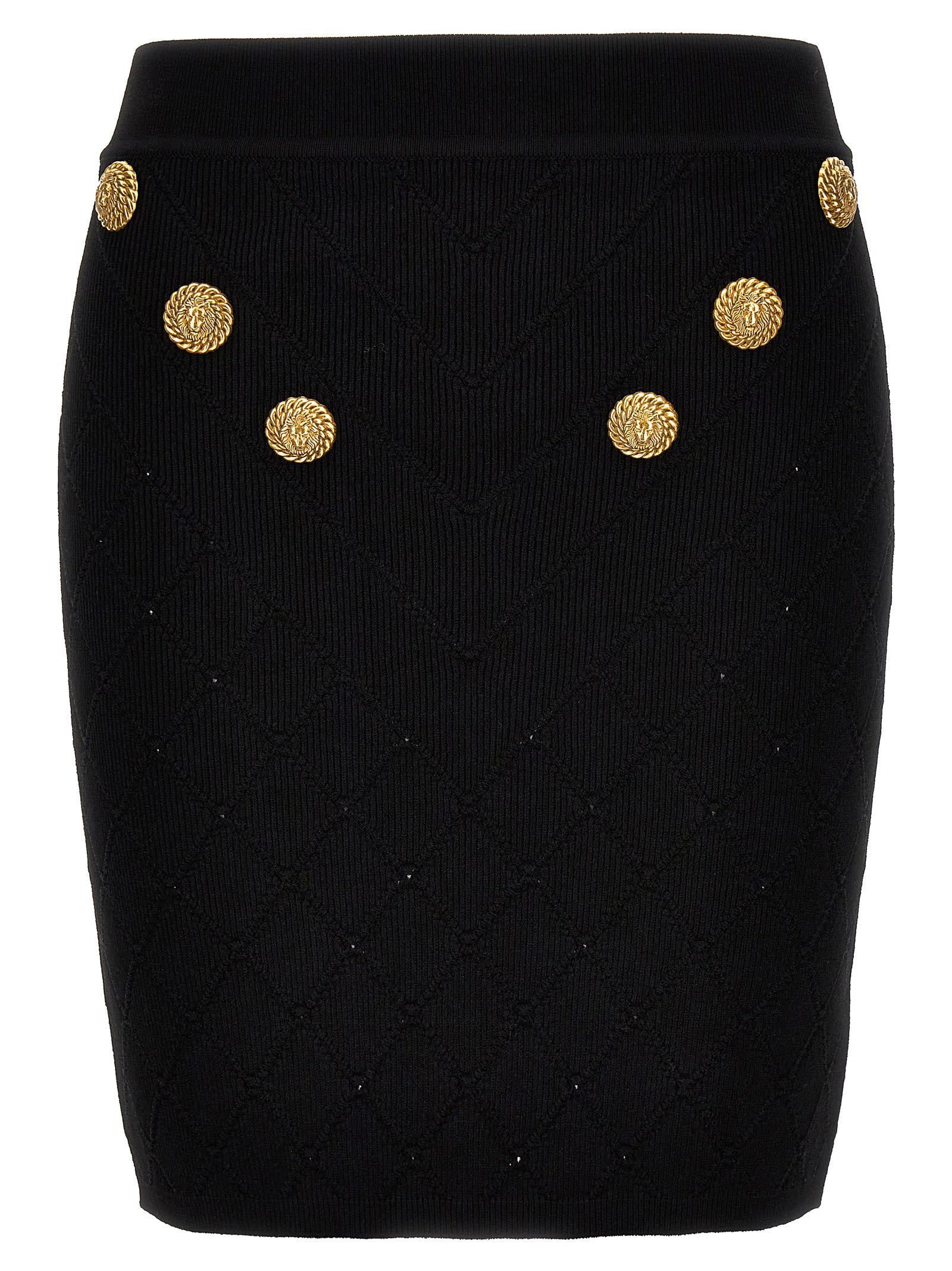 BALMAIN Knit Skirt In Black Product Image