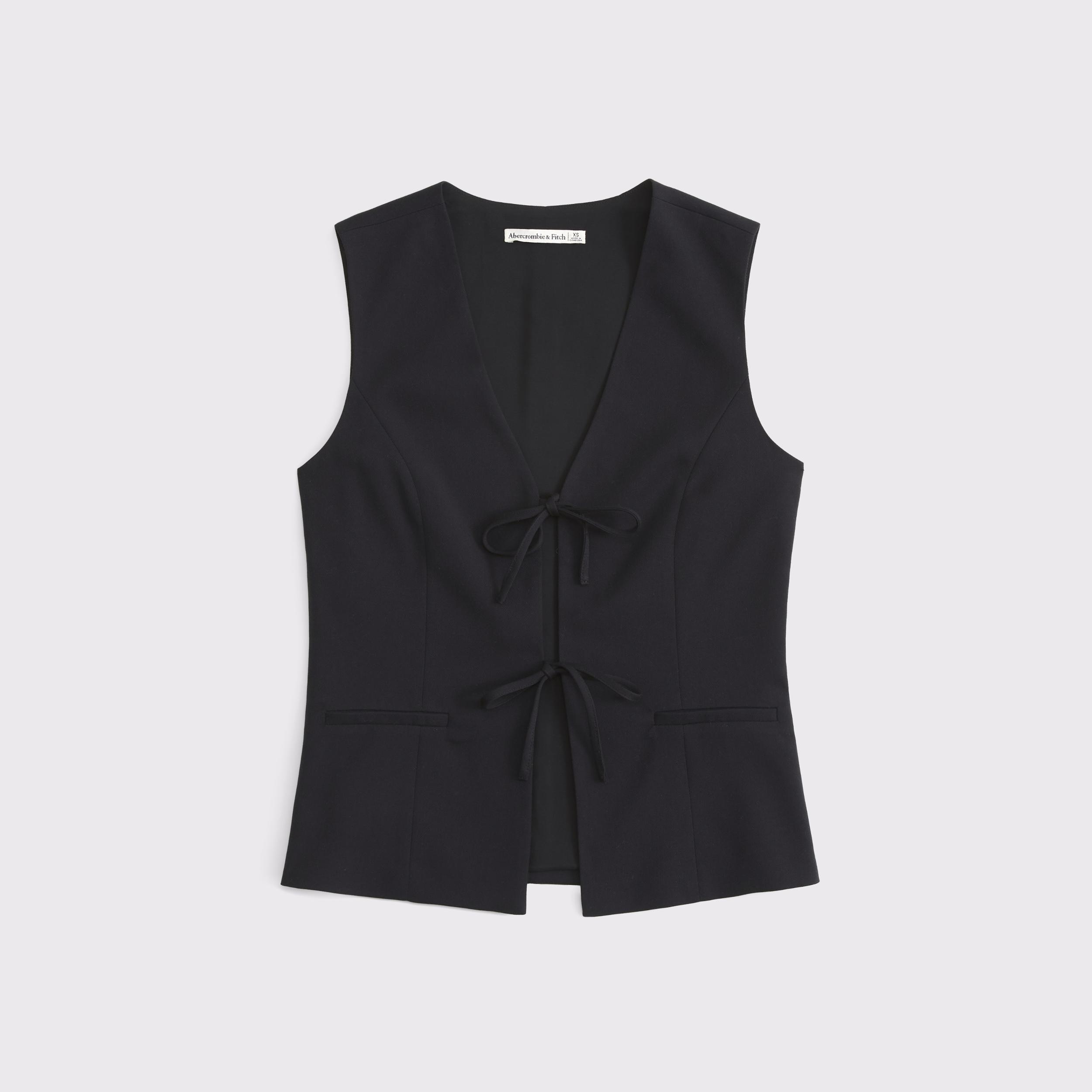 Tie-Front Tailored Vest Product Image
