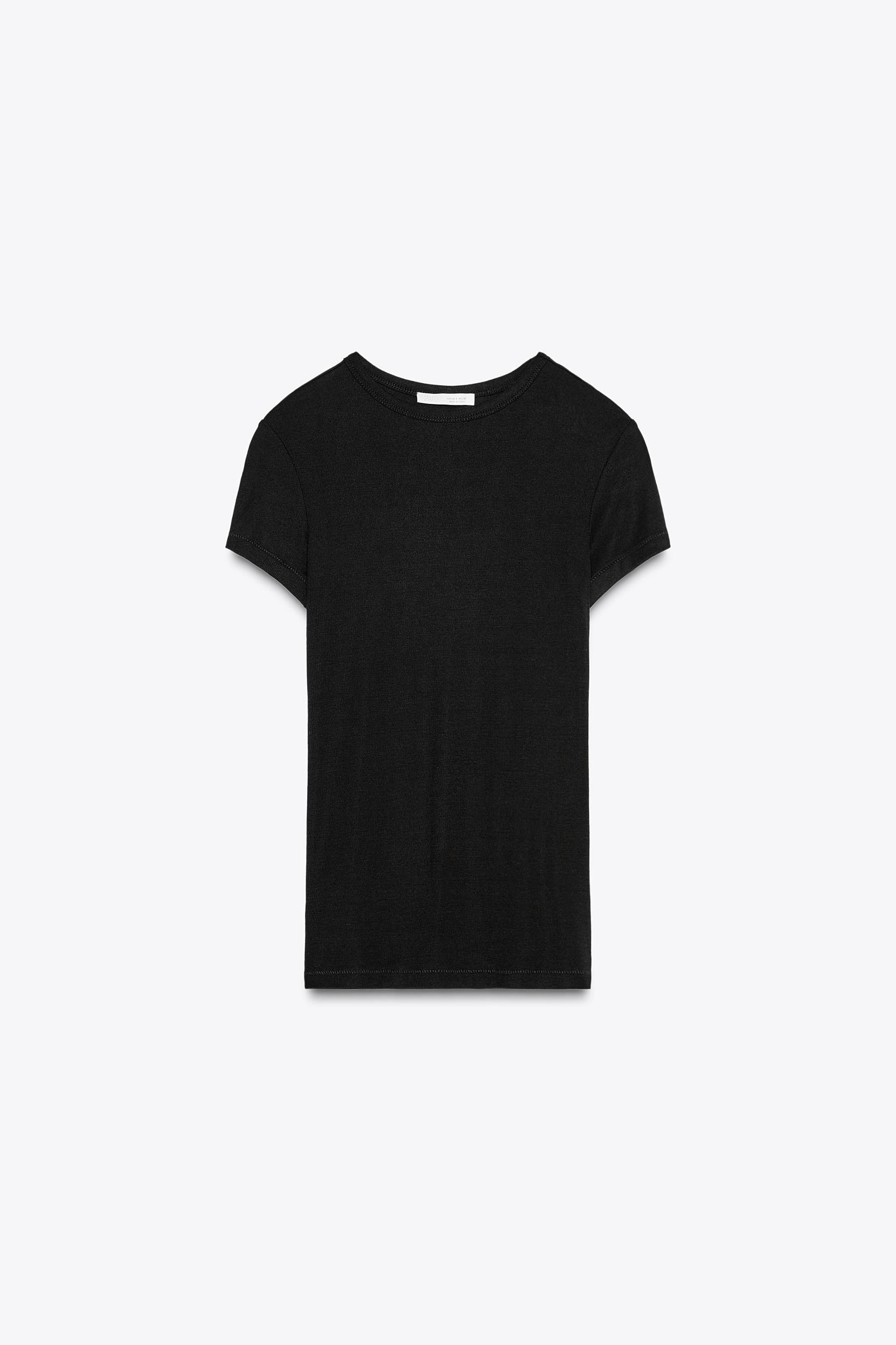 SHORT SLEEVE VISCOSE T-SHIRT Product Image