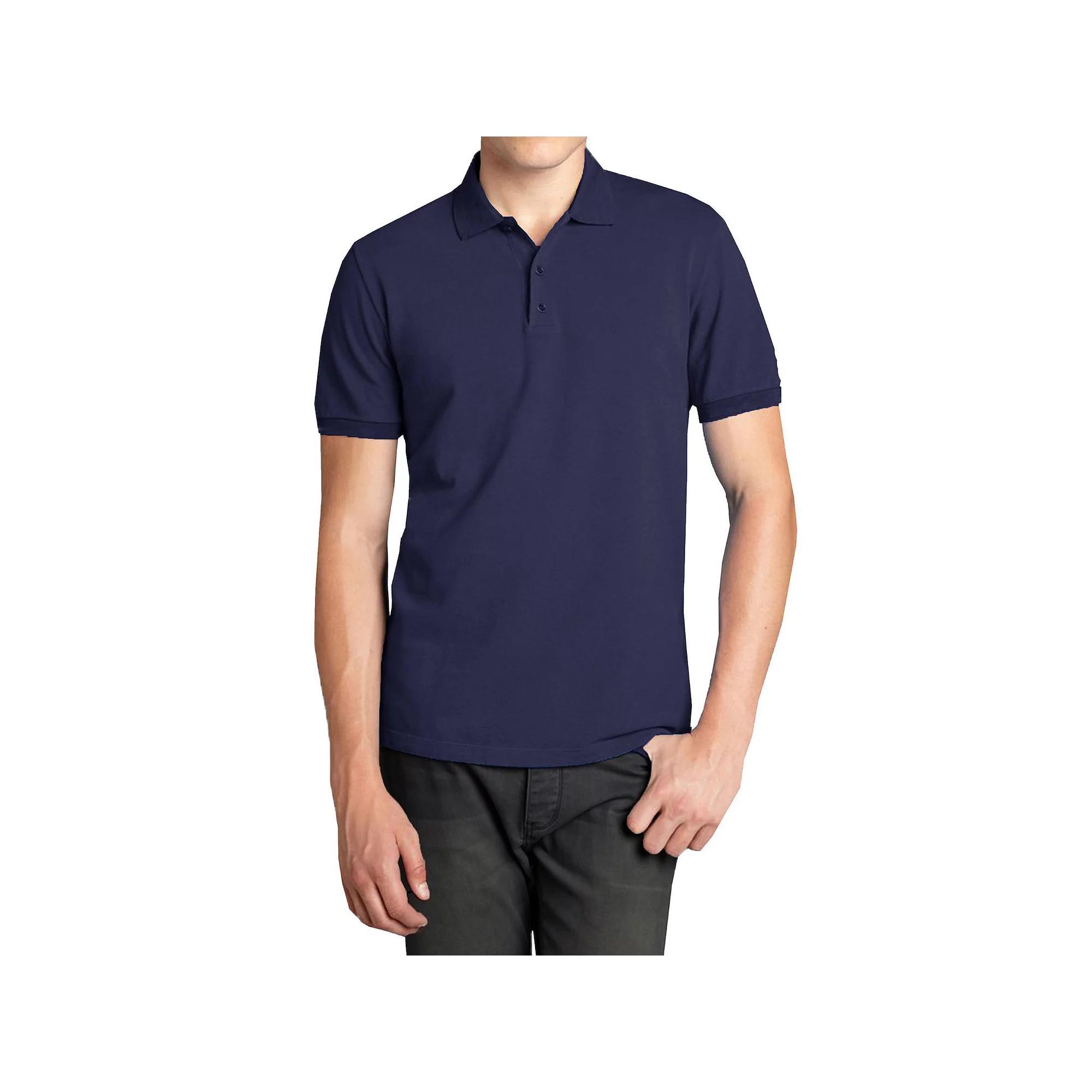 Men's Galaxy Short Sleeve Pique Polo, Size: XL, Blue Product Image