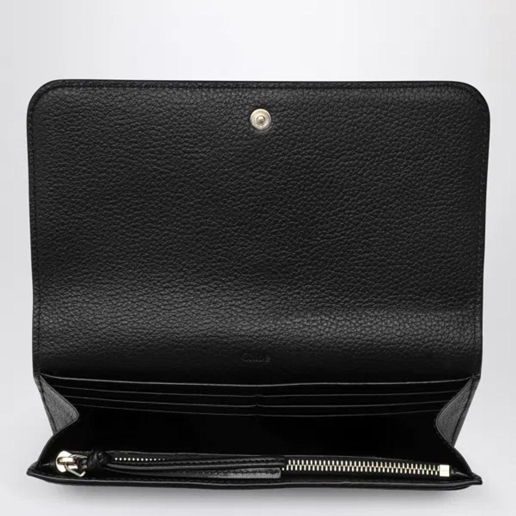 CHLOÉ Women's Alphabet Leather Wallet In Black Product Image