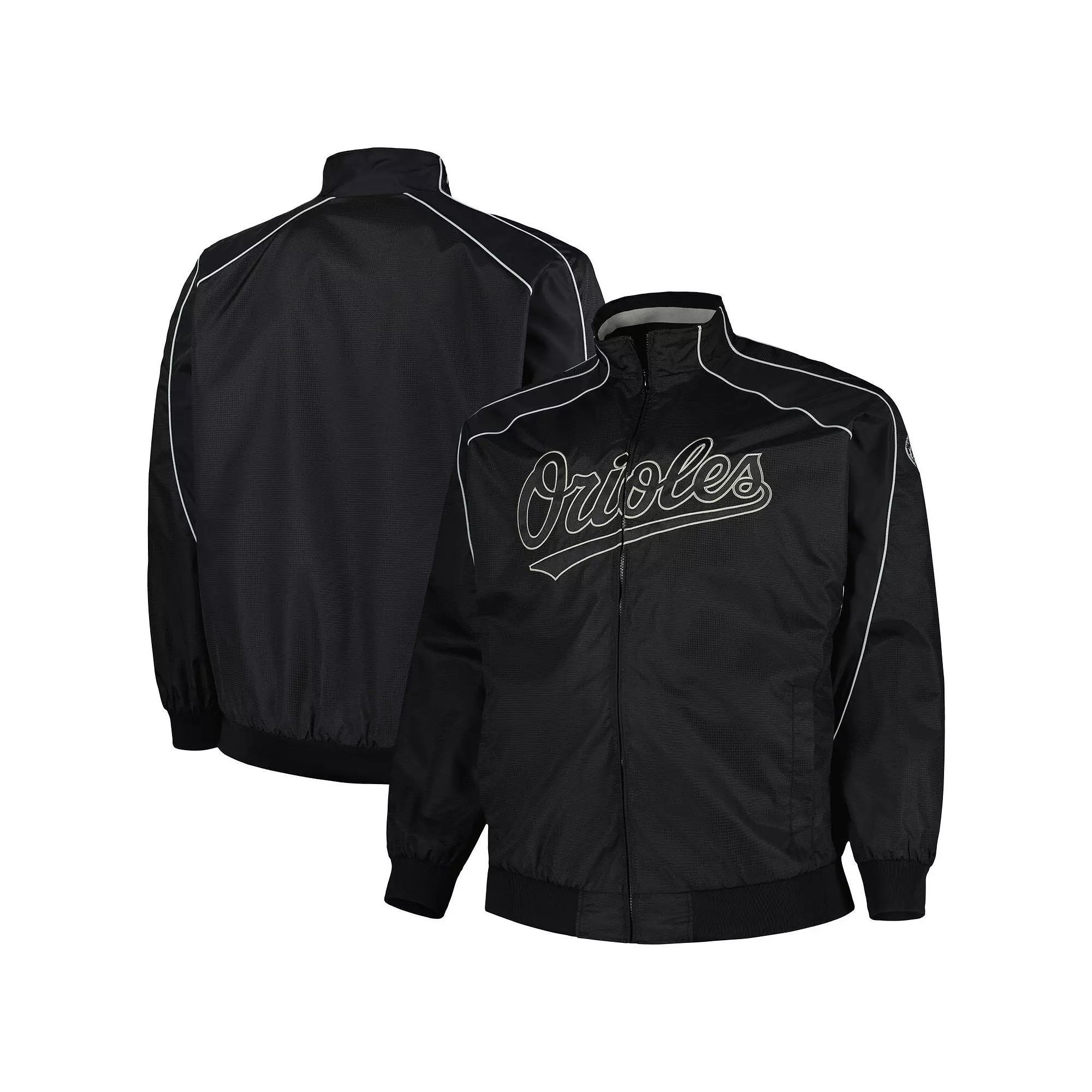 Men's Black Baltimore Orioles Nylon Full-Zip Jacket Product Image